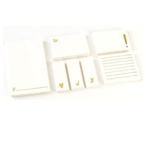 Kate Spade Gold & White Adhesive Note Set - Picture 2 of 6